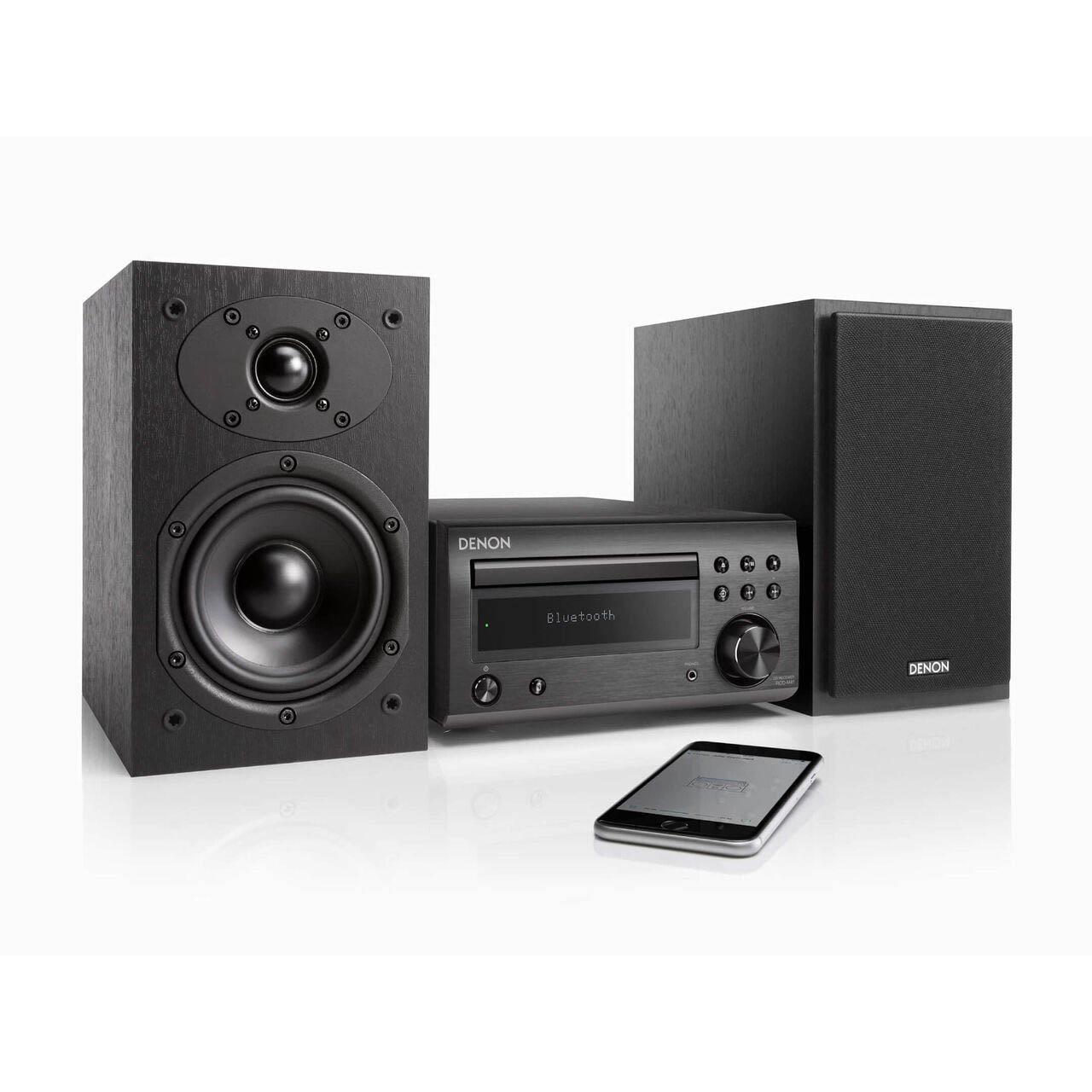 Denon DM-41SBK Micro Hi-Fi Stereo System With CD Player